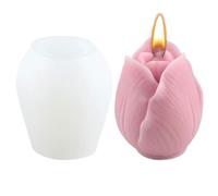 Molde de silicona con forma de flor - 2 moldes de de silicona para velas, moldes de chocolate, accesorios para dulces para bodas, shower, familia o amigos