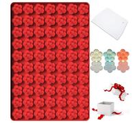 Molde de silicona con forma de flor pequeña de ciruelo con 70 huecos, para chocolate, caramelos, goma, galletas, gelatina, cubitos de hielo, flores comestibles para decoración de tartas, molde de