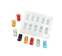 Molde de silicona con forma de gatos mentirosos pequeños y únicos, moldes hechos a mano para elaborar colgantes decorativos, dijes, acentos en miniatura para hogar, molde para gatos propensos