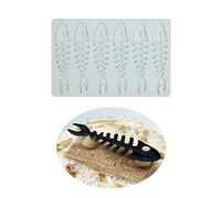 Molde de silicona con forma de langosta para chocolate, caramelos, 3D, hueca, de espina de pescado y caramelos, alimentos, moldes de arcilla polimérica (B_6.4 x 4.3 x 0.1 pulgadas)