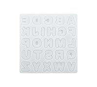 Molde de silicona con forma de letra para pendientes, llavero con colgante de resina epoxi de cristal, moldes para manualidades, letras de silicona