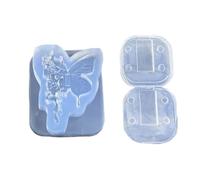 Molde de silicona con forma de mariposa de alta elasticidad para extensión de uñas y accesorios creativos para hacer joyas, fácil de usar