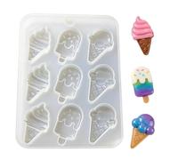 Molde de silicona con forma de, molde de fundición epoxi de 9 cavidades, herramientas para hacer joyas, para colgantes, joyas, llaveros, manualidades, dulces, fondant y horneado