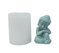 Molde de silicona con forma de monje de Buda, vela perfumada, decoración de mesa, herramientas, yeso, manualidades, yeso, manualidades, decoración de pasteles