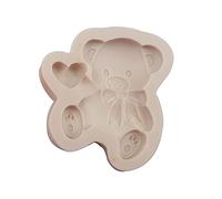 Molde de silicona con forma de oso pequeño y lindo para fondant, chocolate, para manualidades, pasteles, cupcakes, decoración de resina, silicona