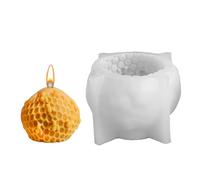 Molde de silicona con forma de panal de miel, molde de jabón en forma de cilindro, molde de vela 3D, silicona antiadherente, liberación rápida, ideal para arte de resina, hornear, decoraciones de