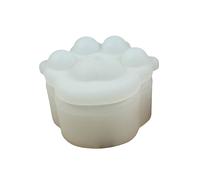 Molde de silicona con forma de pata de tigre 3D, caja de almacenamiento de herramientas para hacer yeso, moldes de resina epoxi antiadherentes, llavero rectangular, joyería para principiantes, único