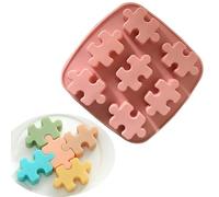 Molde de silicona con forma de piezas de puzle Allforhome para galletas, hielo, chocolate, pasteles y más (7x).