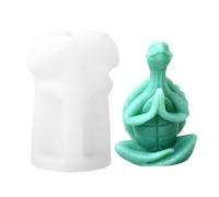 Molde de silicona con forma de tortuga de yoga, molde de resina para manualidades, decoración de animales, decoración del hogar, proyecto de arte hecho a mano, regalo, creativo molde para velas