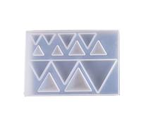 Molde de silicona con forma de triángulo, redondo, epoxi, de resina UV, para manualidades, moldes de resina de cristal, para decoración del hogar