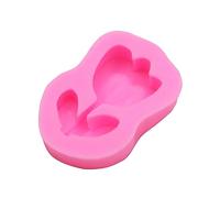 Molde de silicona con forma de tulipanes para azúcar, pasteles, verduras, dulces, chocolate, hielo, decoración de postres franceses, herramientas para hornear