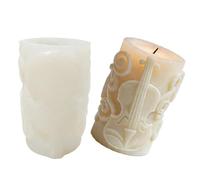 Molde de silicona con forma de violín para elaborar velas y decoraciones elegantes, molde de vela hecho a mano