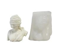 Molde de silicona con los ojos vendados para decoración del hogar, yeso, moldes de cuerpo femenino para hacer