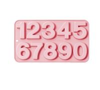 Molde de silicona con números, forma de números 3D del 0 al 9 (5,6 cm), molde profesional para jabón, molde de chocolate, molde para tartas, cubitos de hielo, moldes de silicona para dulces, fondant
