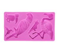 Molde de silicona con patrón de pájaros, moldes para pasteles de fondant, molde de silicona suave portátil para hacer velas de chocolate para pasteles DIY para decoraciones de