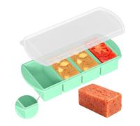Molde de silicona con tapa, dosificador de taza para sopa, recipiente para congelar papillas, molde grande para caldo y cazuelas