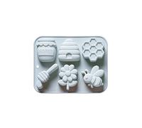 Molde de silicona con temática de abejas, molde 3D de flores y panales para fondant, caramelos y chocolates; molde de resina para dulces gomosos, postres y jabones; decoración de tartas.
