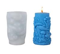 Molde de silicona con temática de criatura marina para hacer resina epoxi, jabón, chocolate, moldes cilíndricos en relieve, moldes para hacer hechos a mano