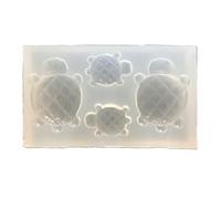 Molde de silicona creativo para jabones hechos a mano, bonitos moldes epoxi en forma de tortuga, práctico molde de silicona para hacer jabón