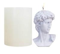 Molde de silicona David para el busto, forma de vela griega, forma de vela de busto griego, moldes cilíndricos para hacer jabón, postres, gelatina, helados