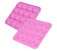 Molde de Silicona de 16 Piezas Forma de Cerdito Rosa