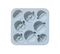 Molde de silicona de 8 cavidades de calabaza de Halloween para chocolate, mousse, helado, queso, pudín, decoración de postres, Halloween, molde tridimensional de calabaza de resina de cristal para