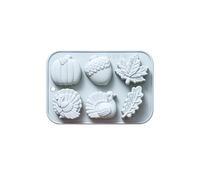 Molde de silicona de Acción de Gracias, calabaza 3D, hoja de arce, bellota y pavo, ideal para hacer dulces de chocolate en Halloween/otoño