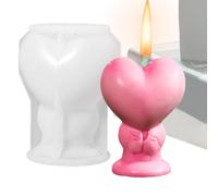 Molde de silicona de amor, molde de silicona de corazón, adornos de amor, molde de silicona, beso pareja corazón moldes de silicona para velas, molde epoxi para polímero de cera de jabón hecho a mano