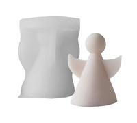 Molde de silicona de ángel 3D, diseño antiadherente de resina epoxi, fácil de desmoldar, herramienta reutilizable segura para el calor, para arcilla, cemento, jabón, magdalenas, chocolate, proyecto de
