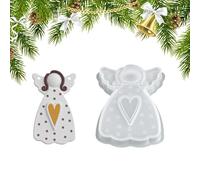 Molde de silicona de ángel de Navidad reutilizable para yeso, cemento y resina, molde decorativo para decoración del hogar, proyectos de arte, vacaciones, y actividades creativas de fin de