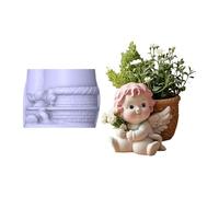 Molde de silicona de ángel fundido de múltiples usos para proyectos de arte de resina, concreto, fácil de desmoldar, hacer regalos creativos, moldes de manualidades de elastómero de múltiples usos