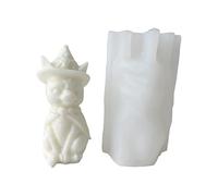 Molde de silicona de arte en forma de gato de 3 dimensiones para hacer velas hechas a mano adornos de escritorio de jabón