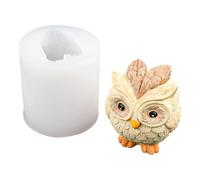 Molde de silicona de búho para hornear, transparente | Fundición, textura 3D, fácil liberación, pasteles, mousse, chocolate, yeso, cera para el hogar