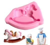 Molde De Silicona De Caballo - Molde Ďe Silicona Đe Animales Para Postres DIY Jabón Chocolate Cupcake Cake Topper | Ḿolde D́e Fondant Para Pudín D̄e Cubitos Dé Hielo Ṕara Decoraciones Artesanales P̀ar
