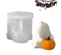 Molde de silicona de calabaza 3D | Molde de calabaza de pie 3D para hormigón, herramienta para manualidades para regar magdalenas, postres, jabón de chocolate