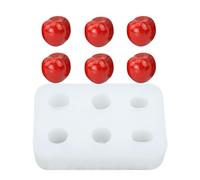Molde de silicona de cereza de 6 cavidades, molde de silicona de frutas artificiales en forma de baya, molde de chocolate con forma de baya, moldes de simulación 3D de cerezas, herramienta de