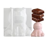 Molde de silicona de conejito - 3D lindo faceta geométrica suministros de Acción de Gracias, molde de conejo de Pascua - para vacaciones, fiestas, oficinas, hogar, habitación, escritorio, día de