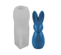 Molde de silicona de conejito de Pascua - Herramienta de fundición de yeso con vela perfumada 3D, de artesanía de conejo DIY | Decoración del hogar de vacaciones de primavera, fabricación de ja