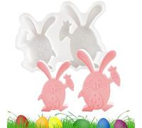 Molde de Silicona de Conejito | Decoraciones de Silicona Antiadherente para Hogar | Molde De Zanahoria Y Conejo Pascuero | Para Fiestas de Acción de Gracias Cumpleaños Oficinas Escuela Residencia y