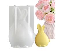 Molde De Silicona De Conejito - Faceta Geométrica 3D Linda Forma De Conejo | Molde Para Manualidades Navideñas De Acción De Gracias | Para Resina, Chocolate, Fabricación De Velas, Escritorio En Casa,