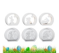 Molde de silicona de conejo de Pascua, 3 herramientas de creación de fácil desmoldeo, moldes de conejo de silicona para decoraciones de Pascua, para cera de yeso, decoración de casa, portavelas, artes