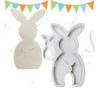 Molde de silicona de conejo de Pascua | de yeso de conejo - Molde de fundición de resina, para , bodas, hogar, vacaciones, habitación, centro de mesa, cena