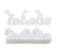 Molde de silicona de conejo de Pascua - Huevo de Pascua de silicona para principiantes, arte y manualidades, decoración de vacaciones de primavera. El molde fácil y flexible cuenta con un conejo que
