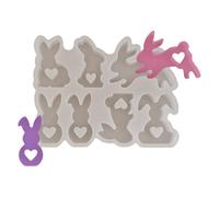 Molde De Silicona De Conejo De Pascua - Molde De Cemento De Silicona, Resina Epoxi Pascua | para Yeso Día de la Madre Cumpleaños Manualidades en Casa Organizadores de Fiestas