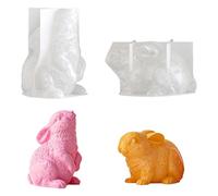 Molde de silicona de conejo - Formas 3D para crear un conejo - Molde para yeso | Para decoración del hogar, yeso, jabón, fiestas, familia, amigos apasionados, bricolaje