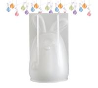 Molde de silicona de conejo - Linda faceta geométrica 3D, suministros de Acción de Gracias y Pascua, moldes para velas de yeso de conejito gordito | Molde de silicona para fiestas de cumpleaños, ofici