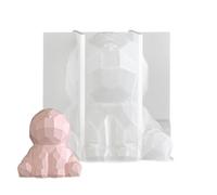 Molde De Silicona De Conejo - Lindos Suministros De Acción De Gracias Con Facetas Geométricas De Silicona 3D, Molde En Forma De Conejito Para Vacaciones | Oficinas Para Fiestas, Hogar, Habitación,