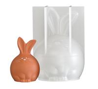 Molde de silicona de conejo | Lindos suministros de Acción de Gracias con facetas geométricas de silicona 3D | Molde en forma de conejito | para fiestas navideñas, oficinas, hogar, habitación, escrito