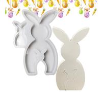 Molde de silicona de conejo, molde de conejo de pie, moldes de resina de Pascua, molde en forma de conejo para Pascua o cualquier ocasión, este molde da un diseño de conejo de pie que es perfecto para