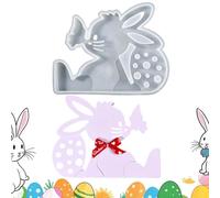 Molde de silicona de conejo, moldes de de conejo de Pascua, molde de decoración de resina epoxi, molde de hornear de vacaciones para amantes hechos a mano